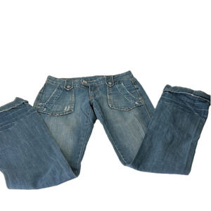 Miss Sixty Blue Flared Wide Leg Jeans